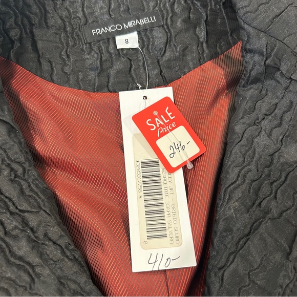 NWT Franco Mirabelli Plissé Statement Evening Jacket - Picture 13 of 14